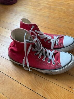 Converse Red High-Top Sneakers